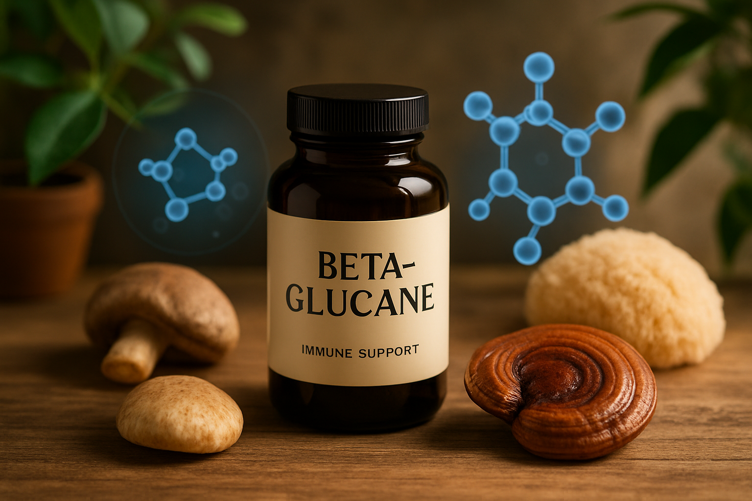 Molekulare Struktur von Beta-Glucanen in Heilpilzen mit immunstärkender Wirkung