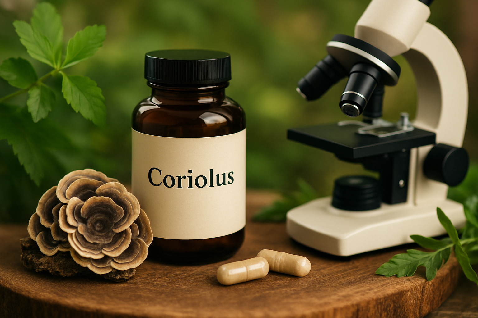 Coriolus versicolor Schmetterlingstramete auf Baumstamm mit bunten konzentrischen Ringen