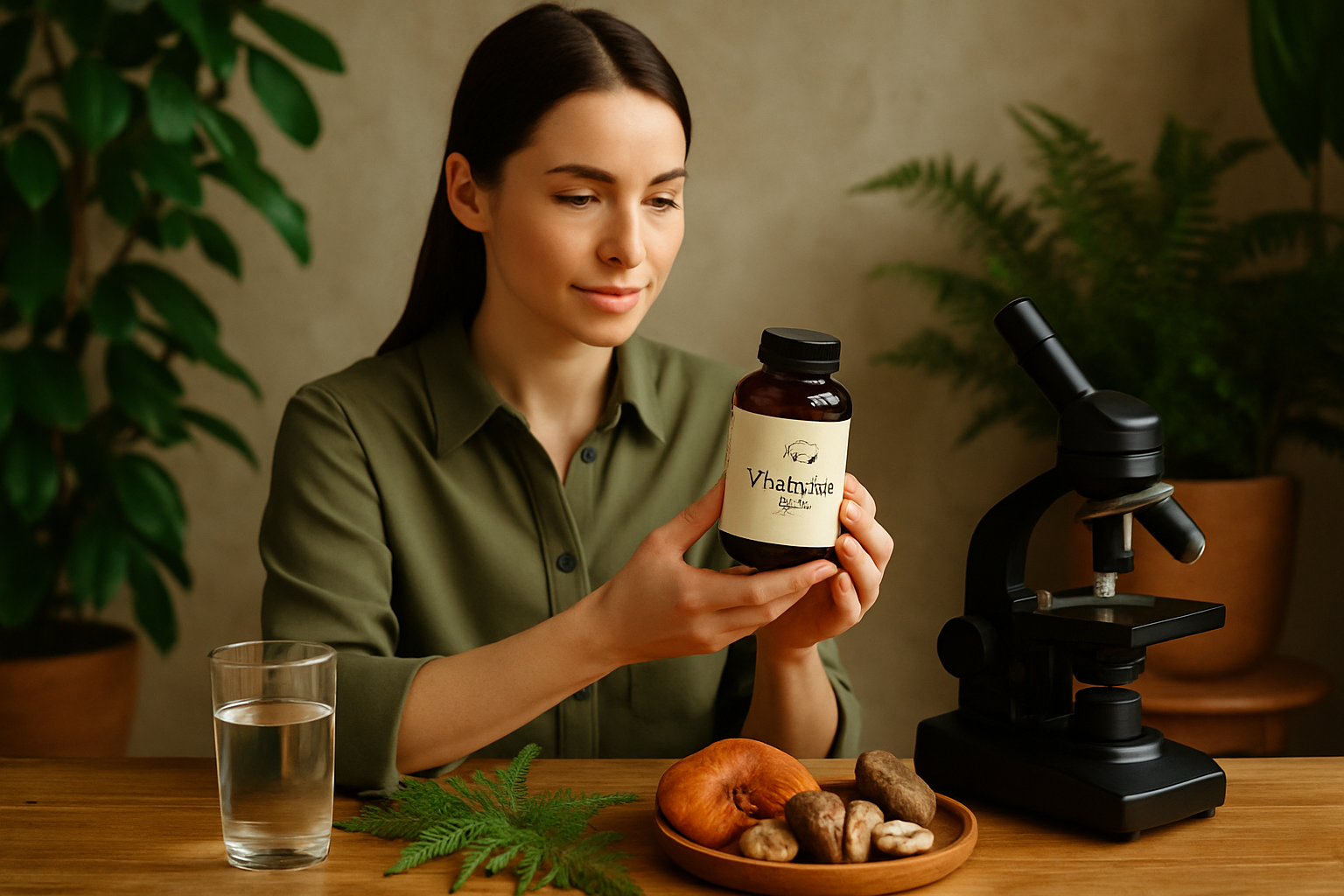 Verschiedene Heilpilze in Pulver- und Kapselform für Anfänger übersichtlich dargestellt
