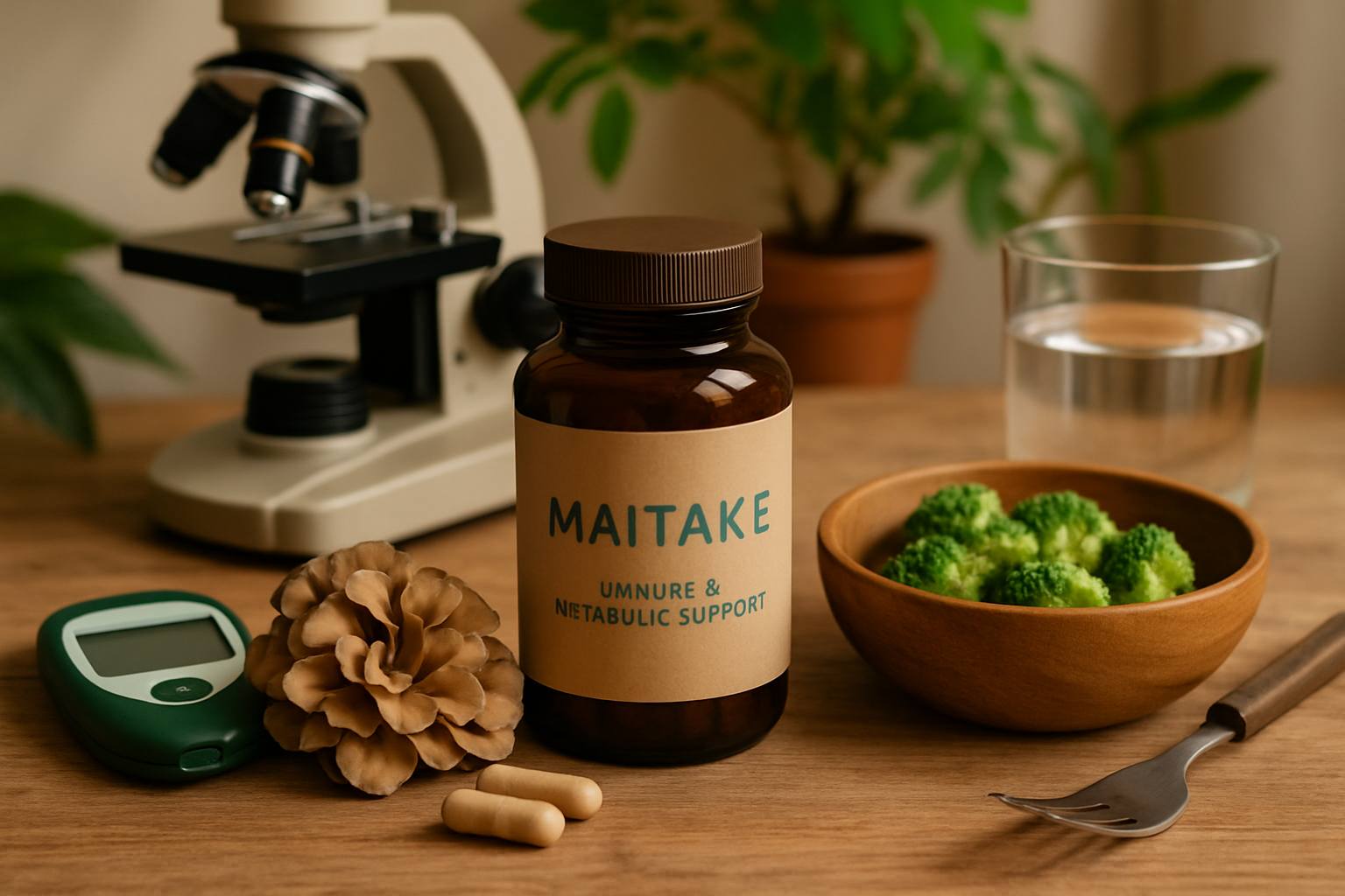 Maitake Pilz (Grifola frondosa) mit seinen charakteristischen Fächerformen und gesundheitsfördernden Eigenschaften