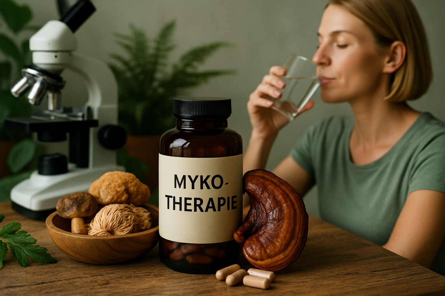 Verschiedene Heilpilze und therapeutische Anwendungen der Mykotherapie